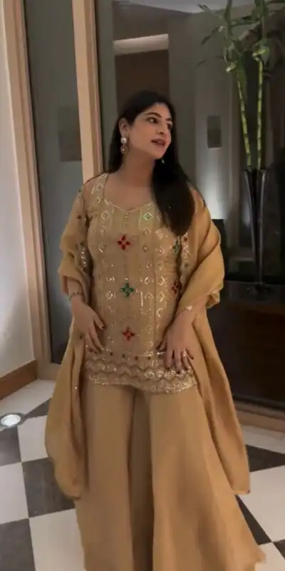 Magical Chiku Chinon Silk Embroidery Work Salwar Suit