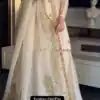 Pretty White Faux Georgette Embroidery Work Salwar Suit