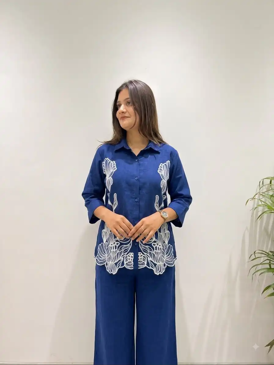 BE 496 Navy Blue in Cotton Denim Embroidery Work & Sequins Work Kurti . Grab it for ₹1949. Delivery 4-6 Working Days. Shop now. | Kurti, Bollywood Kurti, Creative Kurtis, Designer Kurti, Party Wear Kurti, Selfie Kurti