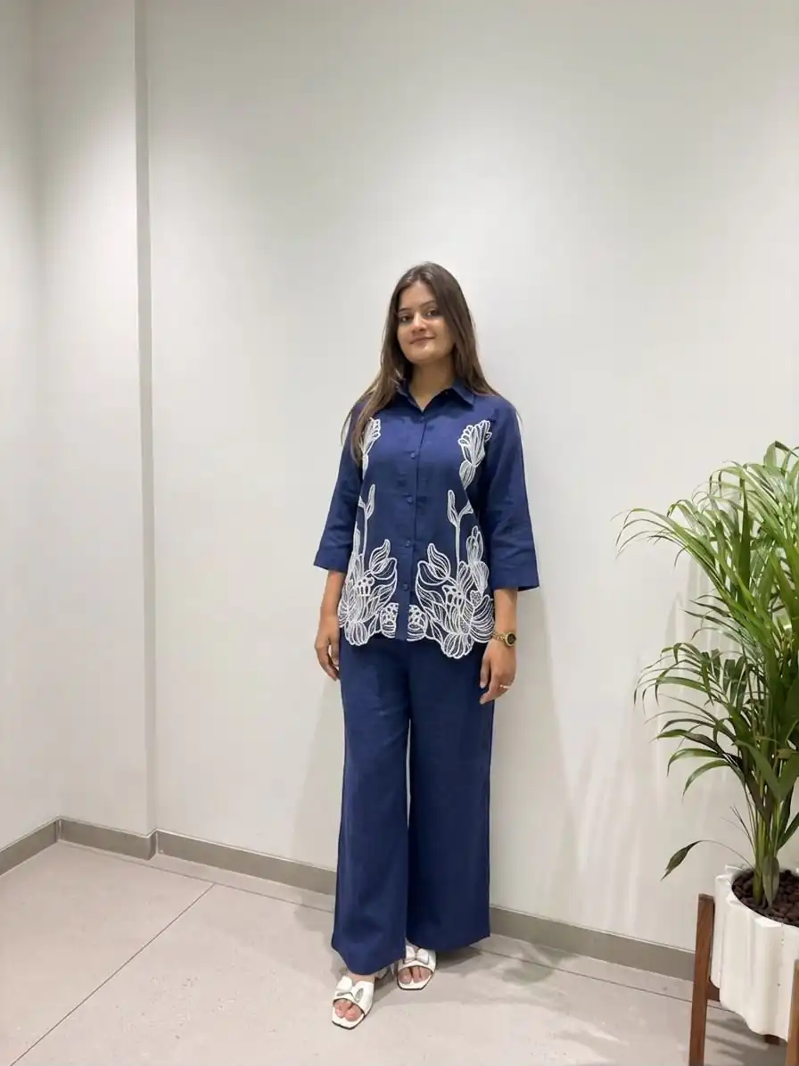 BE 496 Navy Blue in Cotton Denim Embroidery Work & Sequins Work Kurti . Grab it for ₹1949. Delivery 4-6 Working Days. Shop now. | Kurti, Bollywood Kurti, Creative Kurtis, Designer Kurti, Party Wear Kurti, Selfie Kurti
