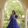 KA 1277 Blue in Colour Faux Georgette Bandhani Print Work Gown. Available at ₹2119 only. Delivery 4-6 Working Days. Shop now. | Gowns, Bollywood Gowns, Creative Gowns, Designer Gowns, Embroidered Gowns, Party Wear Gowns