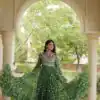 KA 1277 Green in Colour Faux Georgette Bandhani Print Work Gown. Available at ₹2119 only. Delivery 4-6 Working Days. Shop now. | Gowns, Bollywood Gowns, Creative Gowns, Designer Gowns, Embroidered Gowns, Party Wear Gowns