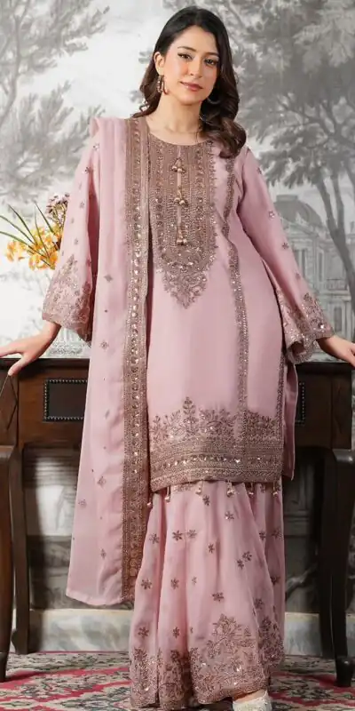 NSR 890 Pink Fendy Silk Salwar Suitwith Embroidery Work & Lace Work. Now at just ₹2399. Delivery 4-6 Working Days. Shop now. | Jump Suits, Salwar suit, Casual Suits, Creative suits, Designer Suits, Palazzo Suits, Party Wear Suits, Patiala Suits, Straight Suits