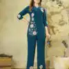 DIVA 161 Teal Colour Rayon Cotton Kurti with Embroidery Work. Introductory Price ₹1949. Delivery 4-6 Working Days. Shop now. | Kurti, Bollywood Kurti, Creative Kurtis, Designer Kurti, Party Wear Kurti, Selfie Kurti