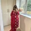 Aglow Pink Chinon Sequence Work Salwar Suit
