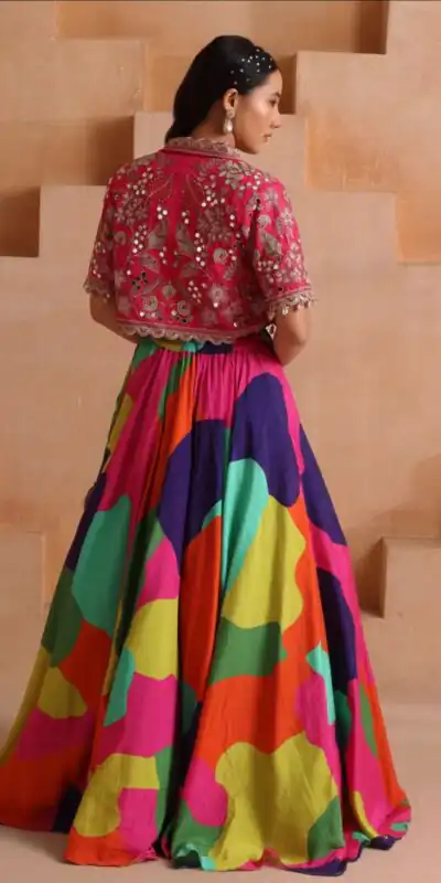 Fancy Pink Chinon Silk Sequence Work Lehenga Choli