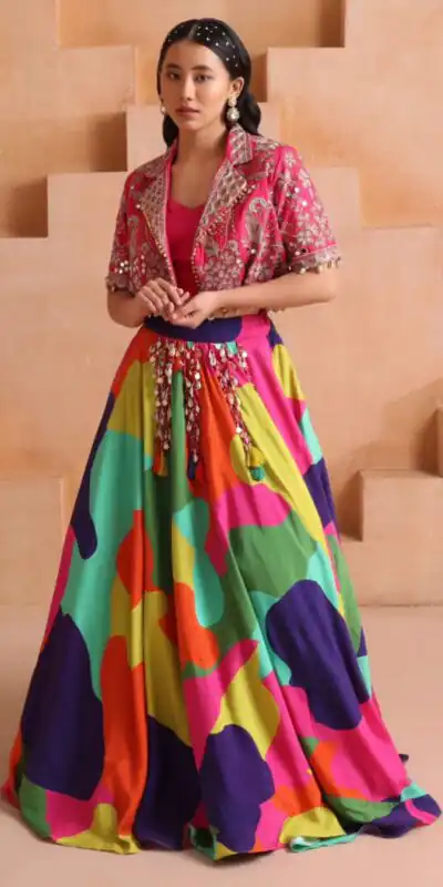 Fancy Pink Chinon Silk Sequence Work Lehenga Choli