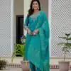 Nice Firozi Roman Silk Sequins Work Salwar Suit