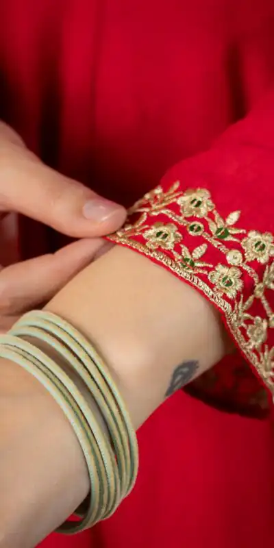 Nice Red Rangoli Crush Sequence Work Salwar Suit