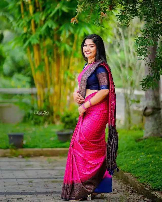 Perfect Pink Lichi Silk Jacquard All Over Work Saree