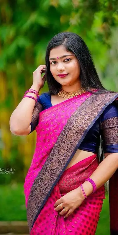 Perfect Pink Lichi Silk Jacquard All Over Work Saree