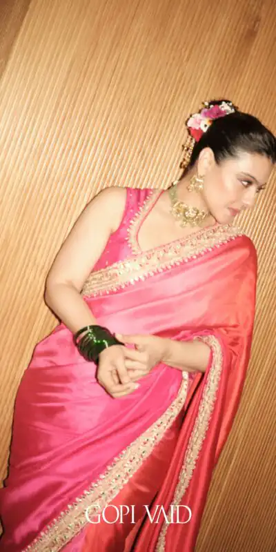 Pretty Pink Chinon Silk Embroidery Work Saree