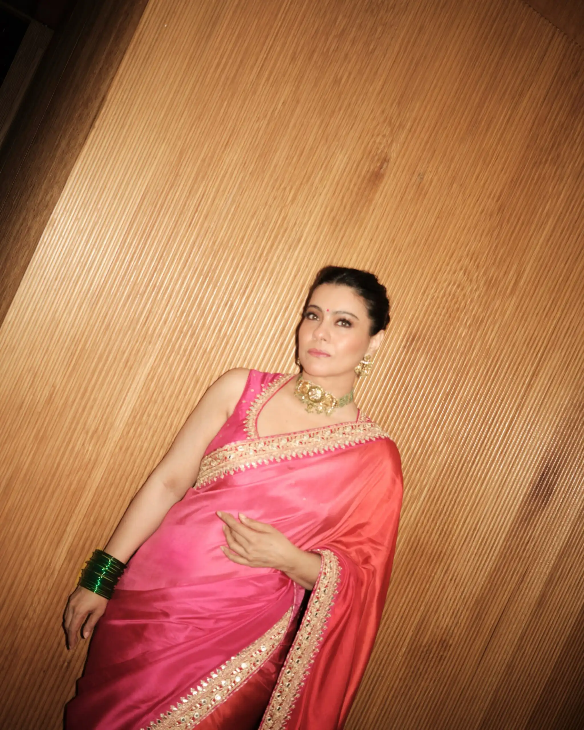 Pretty Pink Chinon Silk Embroidery Work Saree