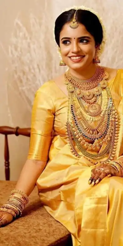 Pretty Yellow Lichi Silk Lace Jacquard Work Saree