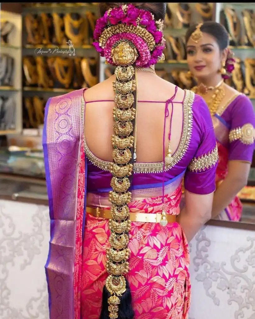 Super Pink Soft Lichi Silk Jacquard Border Saree
