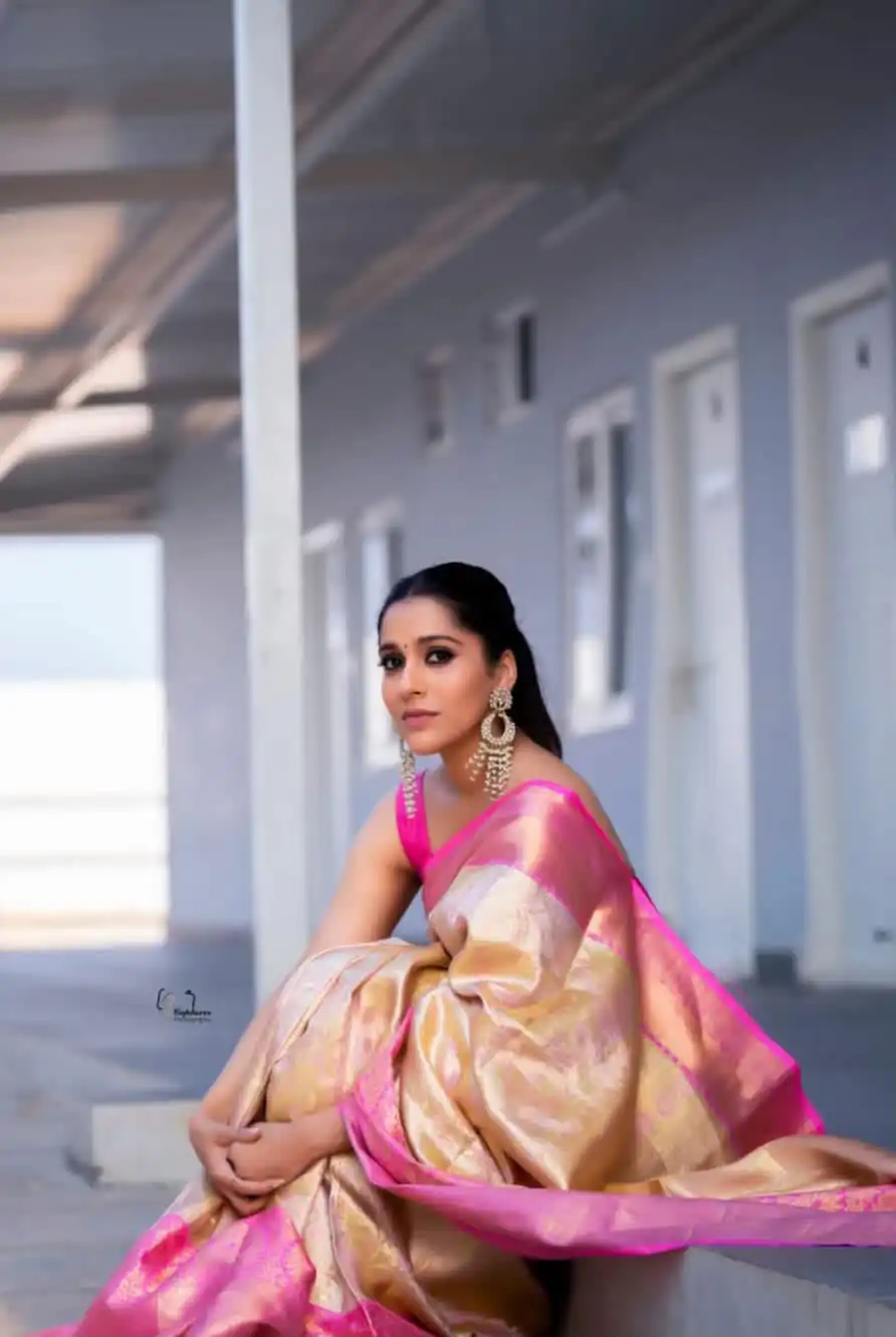 Super Pink Soft Lichi Silk Lace Border Work Saree