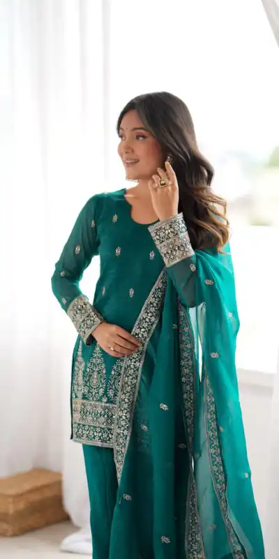 Super Rama Crunchy Silk Sequence Work Salwar Suit