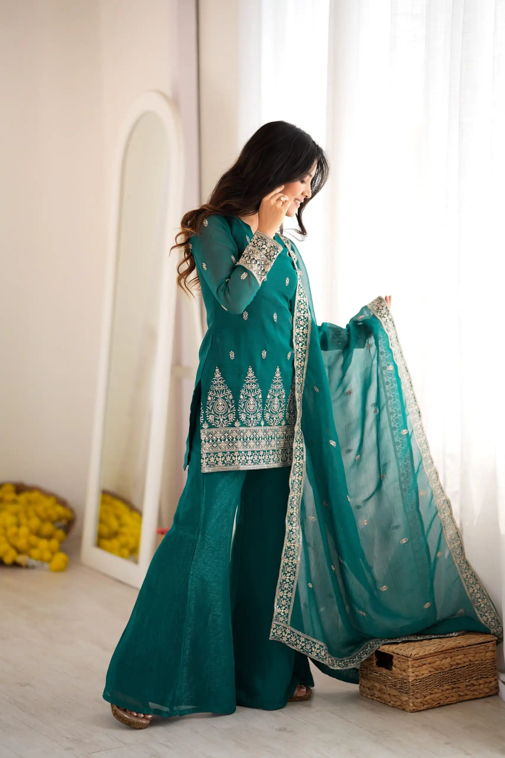 Super Rama Crunchy Silk Sequence Work Salwar Suit