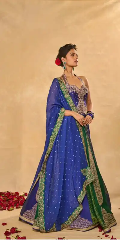 BB 85 Blue Shiny Chinon Silk Sequence Work Lehenga Choli Perfect for Wedding, Party, Ganesh Chaturthi, Baby Shower, Makar Affordable Price ₹2999. /- | Lehenga, Bollywood Lehenga, Creative Lehenga, Designer Lehenga, Embroidered Lehenga, Party Wear Lehenga