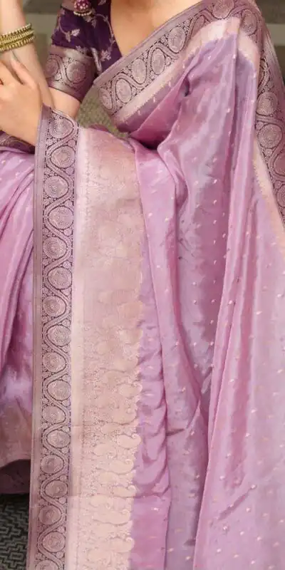 KP 6093 Lavender Color Soft Lichi Silk Jacquard On All Over Saree Casual, Party Wear, Wedding, Events Etc. Expected Delivery 4-6 Working Days @1649/- | Sarees, Bollywood Sarees, Creative Sarees, Designer Sarees, Embroidered Sarees, Ethnic Saree, Modern Digital sarees, Party Wear Sarees
