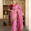 KP 6093 Pink Color Soft Lichi Silk Jacquard On All Over Saree Casual, Party Wear, Wedding, Events Etc. Expected Delivery 4-6 Working Days @1649/- | Sarees, Bollywood Sarees, Creative Sarees, Designer Sarees, Embroidered Sarees, Ethnic Saree, Modern Digital sarees, Party Wear Sarees