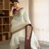 Alluring Purple Soft Silk Jacquard All Over Saree