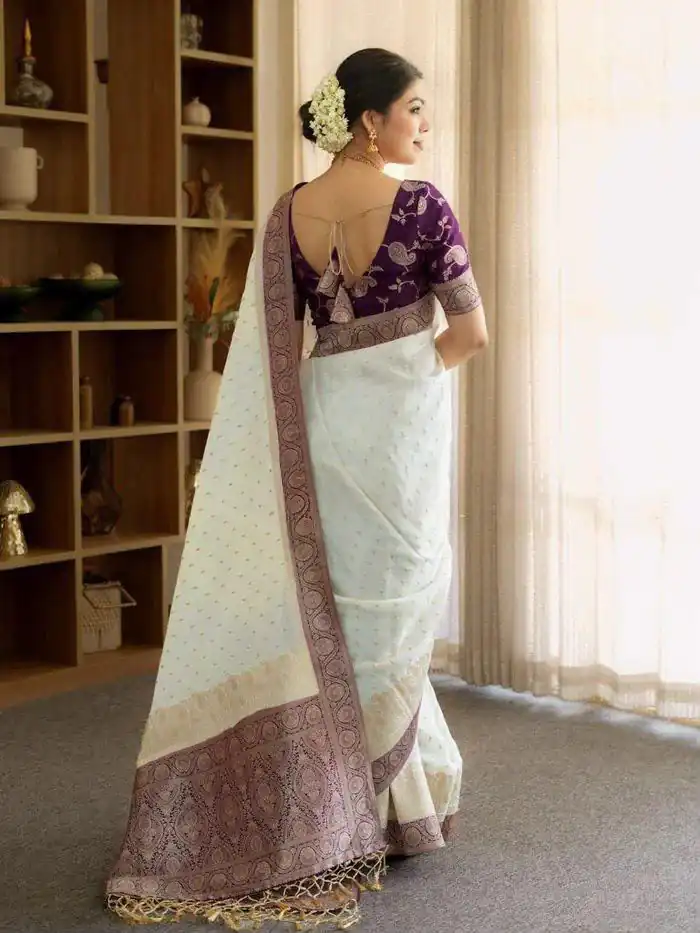 KP 6093 Purple Color Soft Lichi Silk Jacquard On All Over Saree Casual, Party Wear, Wedding, Events Etc. Expected Delivery 4-6 Working Days @1649/- | Sarees, Bollywood Sarees, Creative Sarees, Designer Sarees, Embroidered Sarees, Ethnic Saree, Modern Digital sarees, Party Wear Sarees