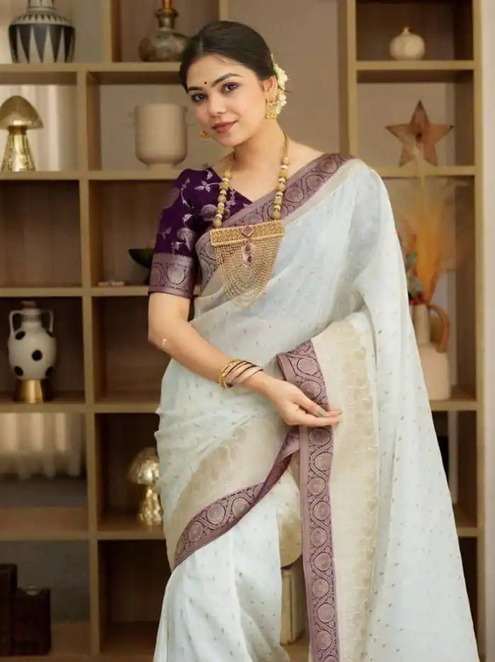 KP 6093 Purple Color Soft Lichi Silk Jacquard On All Over Saree Casual, Party Wear, Wedding, Events Etc. Expected Delivery 4-6 Working Days @1649/- | Sarees, Bollywood Sarees, Creative Sarees, Designer Sarees, Embroidered Sarees, Ethnic Saree, Modern Digital sarees, Party Wear Sarees