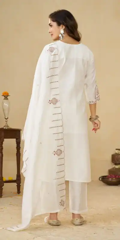 DIVA 194 White Thread Embroidery & Embroidery Work Salwar Suit in Brown Marina Silk. Now at just ₹2799. Delivery 4-6 Working Days. Shop now. | Jump Suits, Salwar suit, Casual Suits, Creative suits, Designer Suits, Palazzo Suits, Party Wear Suits, Patiala Suits, Straight Suits