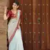 KP 6093 White Color Soft Lichi Silk Jacquard On All Over Saree Casual, Party Wear, Wedding, Events Etc. Expected Delivery 4-6 Working Days @1649/- | Sarees, Bollywood Sarees, Creative Sarees, Designer Sarees, Embroidered Sarees, Ethnic Saree, Modern Digital sarees, Party Wear Sarees