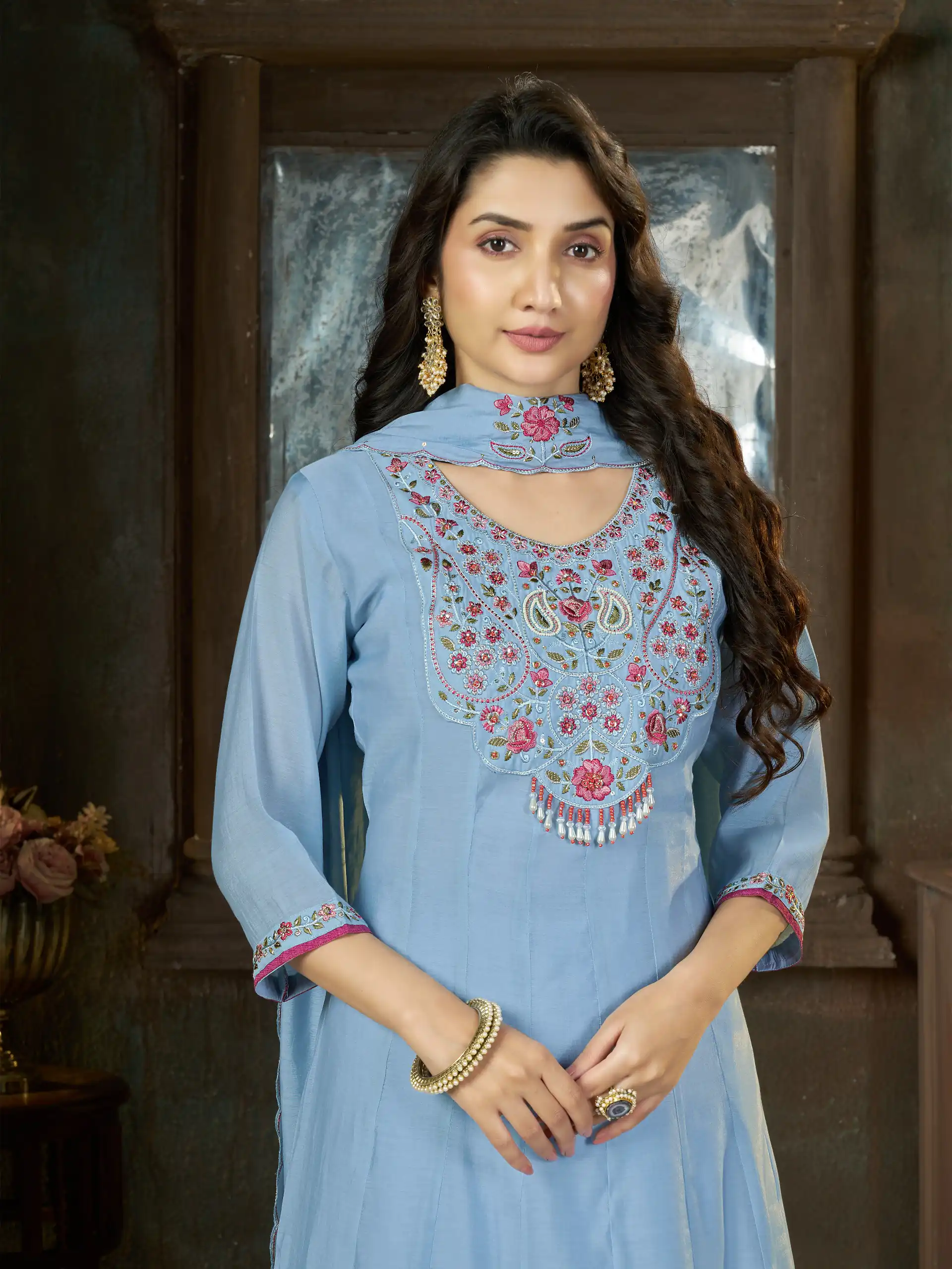 DIVA 175 Blue Mal Chanderi Salwar Suit Perfect for Wedding, Party, Baisakhi, Housewarming, Sangeet – Introductory Price ₹2899. Delivery 4-6 Working D | Jump Suits, Salwar suit, Casual Suits, Creative suits, Designer Suits, Palazzo Suits, Party Wear Suits, Patiala Suits, Straight Suits