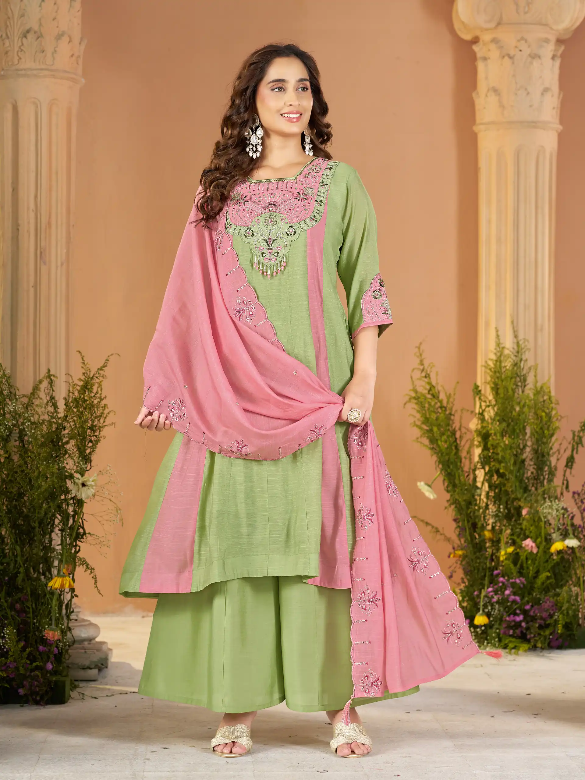 DIVA 186 Pista Mal Chanderi Salwar Suit Perfect for Wedding, Party, Baisakhi, Housewarming, Sangeet – Introductory Price ₹2899. Delivery 4-6 Working D | Jump Suits, Salwar suit, Casual Suits, Creative suits, Designer Suits, Palazzo Suits, Party Wear Suits, Patiala Suits, Straight Suits