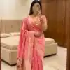 MB 1111 Pink Color Organza Silk Saree with Moti Work & Zari Work. Grab it for ₹2399. Delivery 4-6 Working Days. Shop now. | Sarees, Bollywood Sarees, Creative Sarees, Designer Sarees, Embroidered Sarees, Ethnic Saree, Modern Digital sarees, Party Wear Sarees
