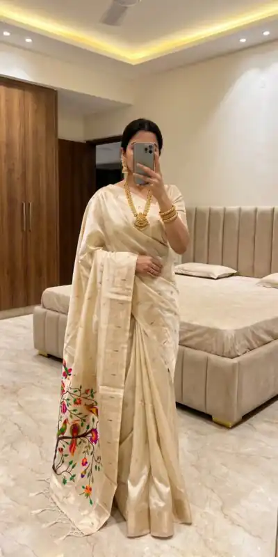 MB 1111 White Color Organza Silk Saree with Moti Work & Zari Work. Grab it for ₹2399. Delivery 4-6 Working Days. Shop now. | Sarees, Bollywood Sarees, Creative Sarees, Designer Sarees, Embroidered Sarees, Ethnic Saree, Modern Digital sarees, Party Wear Sarees