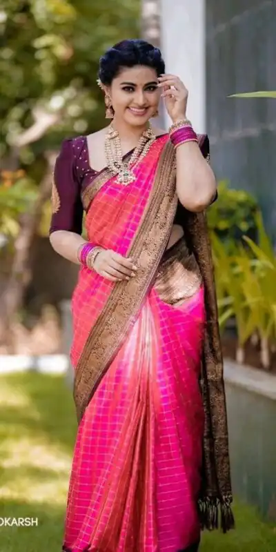 KPR 140 Pink Soft Lichi Silk Saree Perfect for Wedding, Party, Mehendi, Ganesh Chaturthi, Raksha Bandhan – . Introductory Price ₹1649. Delivery 4-6 | Sarees, Bollywood Sarees, Creative Sarees, Designer Sarees, Embroidered Sarees, Ethnic Saree, Modern Digital sarees, Party Wear Sarees