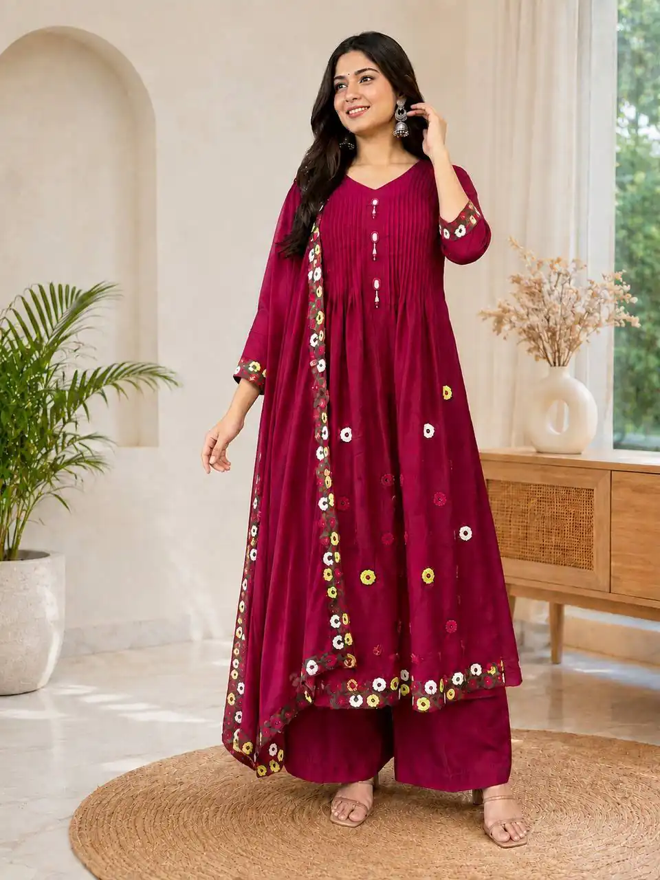 DIVA 181 Red Mal Chanderi Salwar Suit Perfect for Wedding, Party, Baisakhi, Housewarming, Sangeet – Introductory Price ₹2299. Delivery 4-6 Working D | Jump Suits, Salwar suit, Casual Suits, Creative suits, Designer Suits, Palazzo Suits, Party Wear Suits, Patiala Suits, Straight Suits