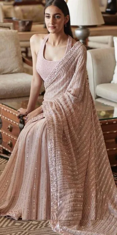 pretty-light-pink-color-heavy-sequence-work-party-wear-saree