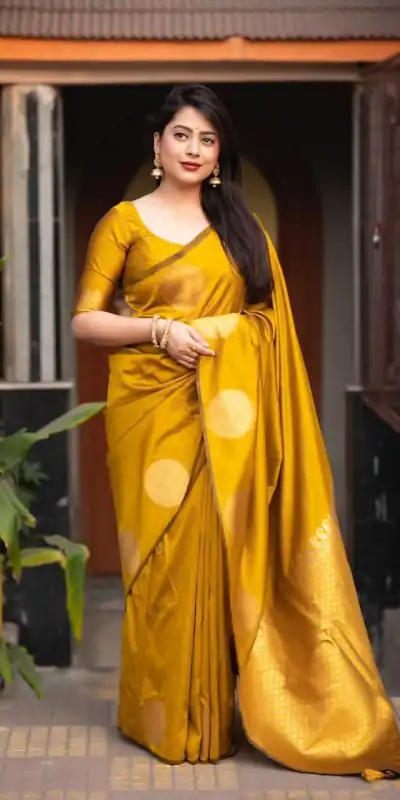 KP 5062 Mastered Gold Color Soft Lichi Silk Cloth Rich Pallu Work Saree Casual, Party Wear, Wedding, Events Etc.   Expected Delivery 4-6 Working Days @ 1299/- | Sarees, Bollywood Sarees, Creative Sarees, Designer Sarees, Embroidered Sarees, Ethnic Saree, Modern Digital sarees, Party Wear Sarees