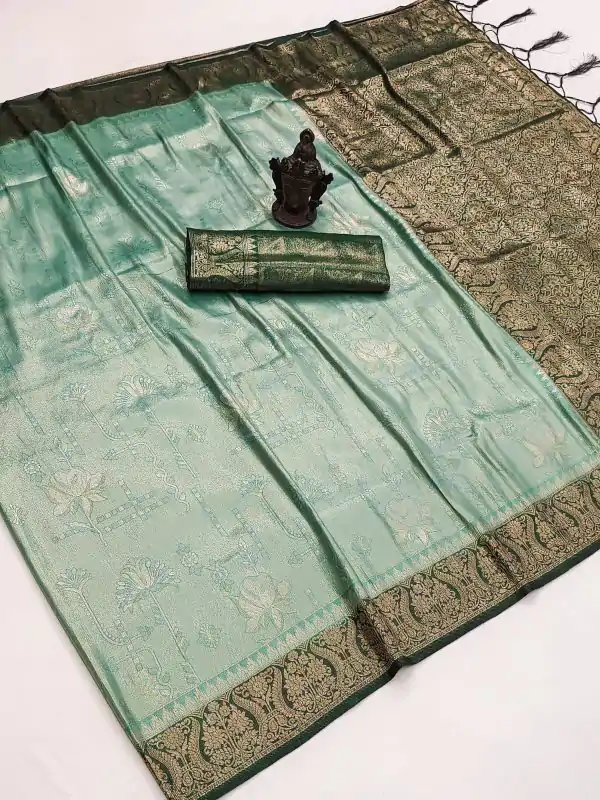 Grand Green Soft Silk Beautiful Rich Pallu All Over Saree