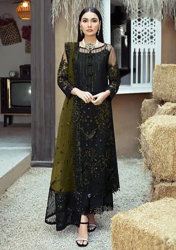 Special Black Color Georgette Embroidery Work Salwar Suit