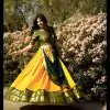 Peaceful Mustard Color Kanchipuram Zari Weaving Lehenga Choli