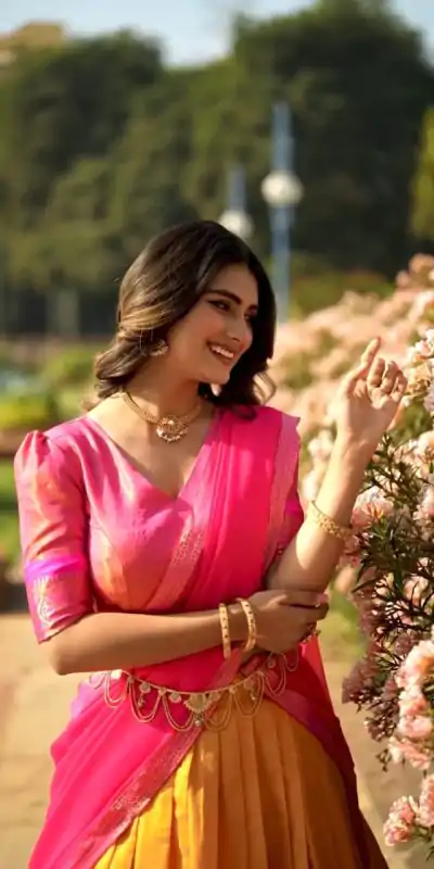 Peaceful Yellow Color Kanchipuram Zari Weaving Lehenga Choli