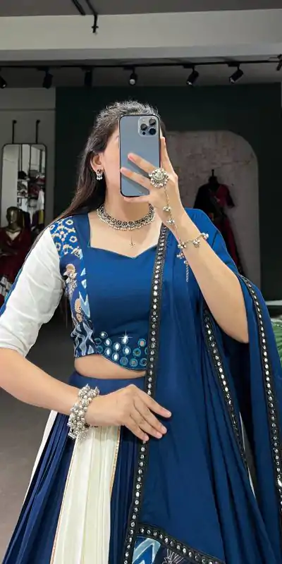 LNB 1714 Blue Color Pure Rayon Plain Printed With Paper Mirror Work Lehenga Choli Wedding, Party, Festive, Events Etc. Delivery 4-6 Working Days Rs 3599 | Lehenga, Bollywood Lehenga, Creative Lehenga, Designer Lehenga, Embroidered Lehenga, Party Wear Lehenga
