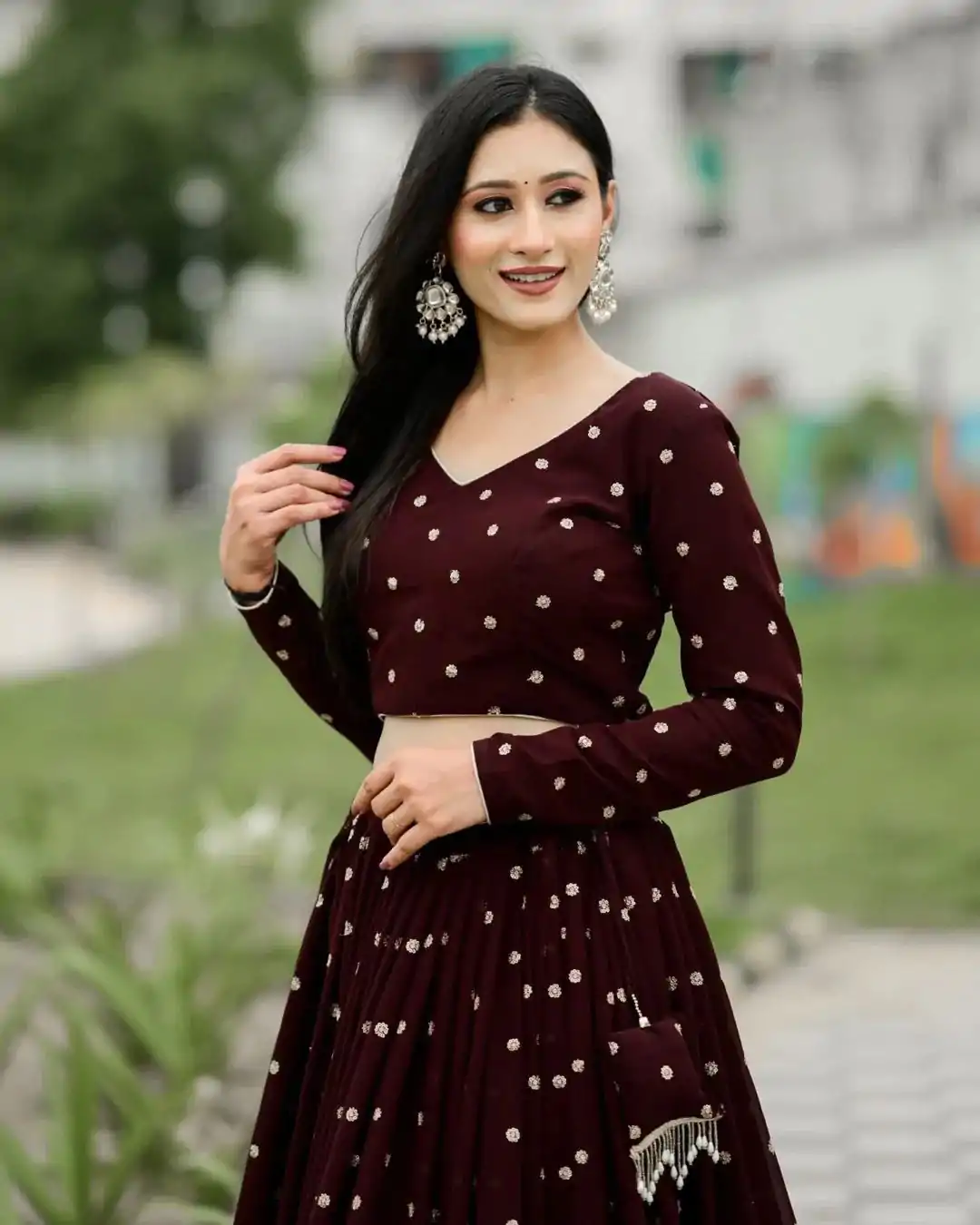 LG 644 Maroon Color Printed Polly Reyon Lehenga Choli Wedding, Party, Festive, Events Etc. Delivery 4-6 Working Days Rs 2099 | Lehenga, Bollywood Lehenga, Creative Lehenga, Designer Lehenga, Embroidered Lehenga, Party Wear Lehenga