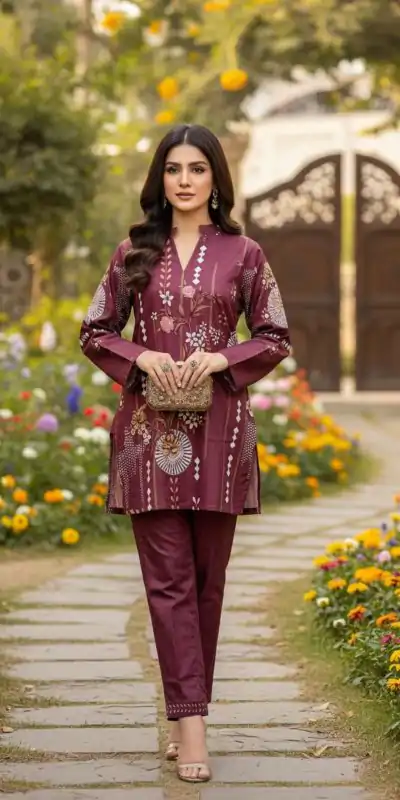 INLI Velora Vogue Maroon in Linen Cotton Turkish style Designer Work Kurti . Introductory Price ₹1549. Delivery 4-6 Working Days. Shop now. | Kurti, Bollywood Kurti, Creative Kurtis, Designer Kurti, Party Wear Kurti, Selfie Kurti