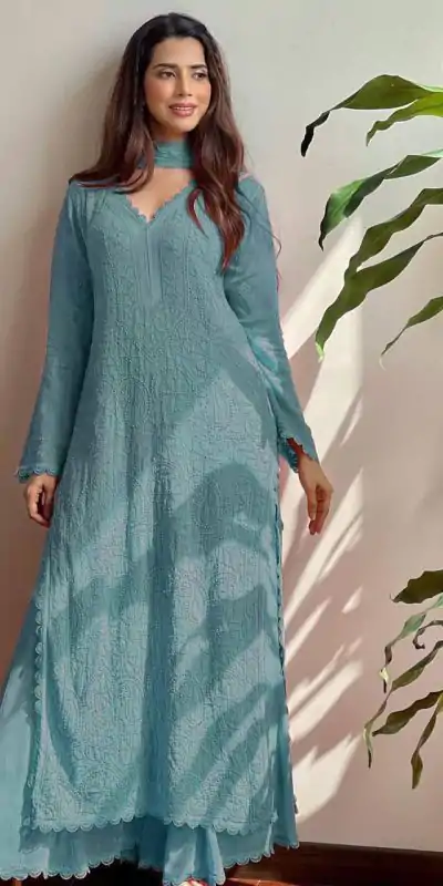 BE 170 Sky Blue Color Georgette Thread Embroidery Salwar Suit Wedding, Party, Festive events, etc.  Expected Delivery  4-6 Working Days @1999/- | Salwar suit, Casual Suits, Creative suits, Designer Suits, Palazzo Suits, Party Wear Suits, Patiala Suits, Straight Suits