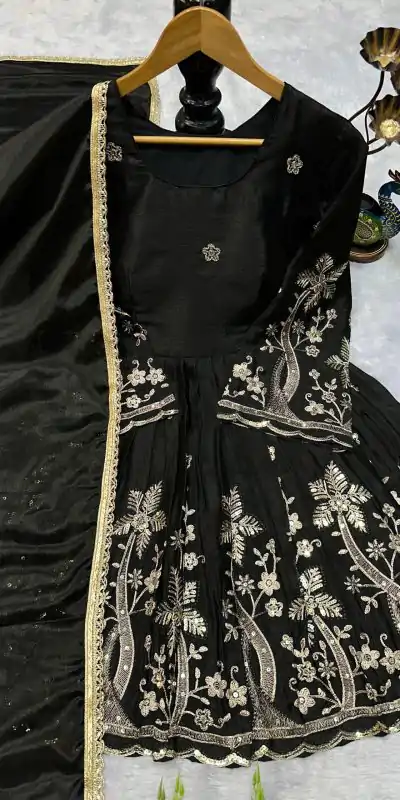 VLM 300 Black Chinon Silk with Lace Work & Embroidery Work Salwar Suit . Affordable Price ₹1899. Delivery 4-6 Working Days. Shop now. | Jump Suits, Salwar suit, Casual Suits, Creative suits, Designer Suits, Palazzo Suits, Party Wear Suits, Patiala Suits, Straight Suits