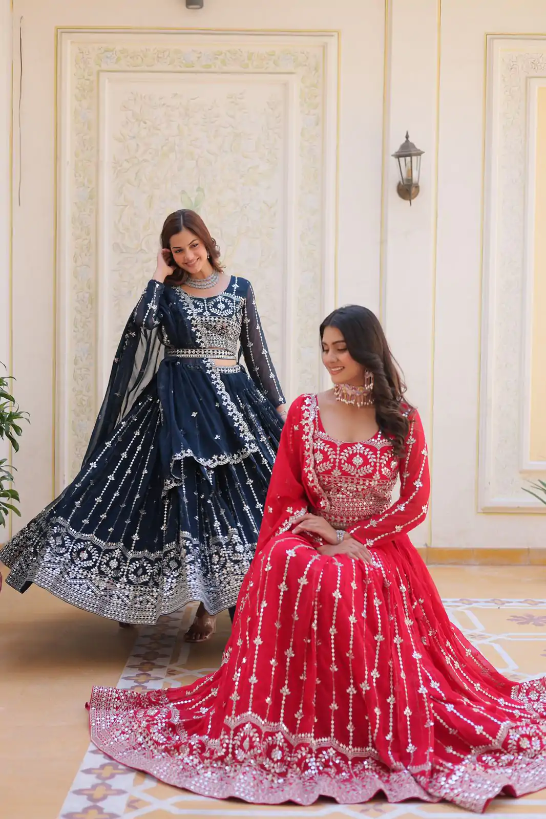 Ram 085 Navy Blue Color Fox Georgette Lehenga Choli with Embroidery Work. Grab it for ₹3049. Delivery 4-6 Working Days. Shop now. | Lehenga, Bollywood Lehenga, Creative Lehenga, Designer Lehenga, Embroidered Lehenga, Party Wear Lehenga