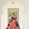 LNB 1017 Peach Dola Silk Lehenga Choli. Perfect for Wedding, Party, Pooja, Reception, Bridal Wear – Available at ₹1899 only. Delivery 4-6 Working Day | Lehenga, Bollywood Lehenga, Creative Lehenga, Designer Lehenga, Embroidered Lehenga, Party Wear Lehenga