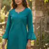 Rama Rayon Chikan Work Kurti